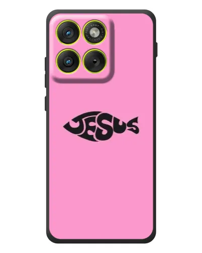 Чохол для Motorola Edge 70 з картинкою «Рожевий символ Jesus»