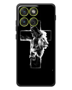 Чехол для Motorola Edge 70 с картинкой «Сияющий крест Jesus»