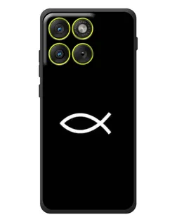 Чехол для Motorola Edge 70 с картинкой «Символ рыбы Jesus»