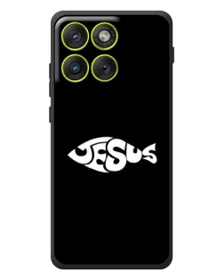 Чехол для Motorola Edge 70 с картинкой «Рыба Jesus»