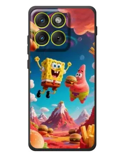 Чехол для Motorola Edge 70 с картинкой «Космический фастфуд»