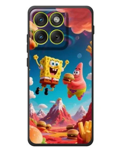 Чехол для Motorola Edge 70 с картинкой «Космический фастфуд»