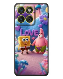 Чехол для Motorola Edge 70 с картинкой «Губка Боб Патрик»