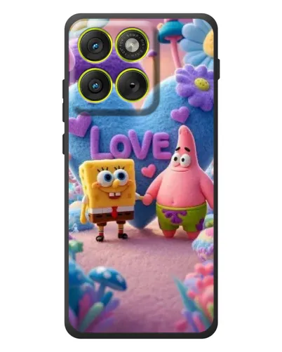 Чехол для Motorola Edge 70 с картинкой «Губка Боб Патрик»
