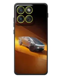Чехол для Motorola Edge 70 с картинкой «Cybertruck в пустыне»