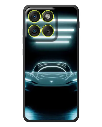 Чехол для Motorola Edge 70 с картинкой «Tesla в неоне» Чехол для Motorola Edge 70 с картинкой «Tesla в неоне»