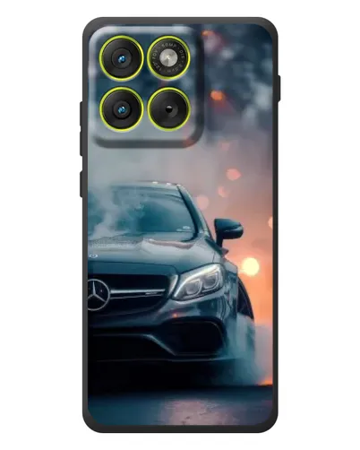 Чехол для Motorola Edge 70 с картинкой «Mercedes — ночной город»