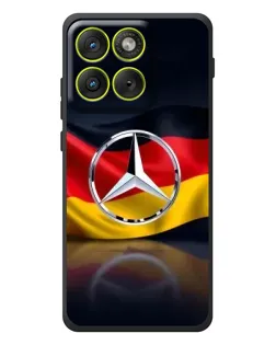 Чехол для Motorola Edge 70 с картинкой «Mercedes — флаг Германии»