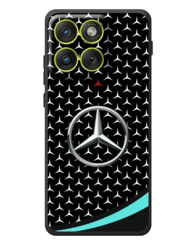 Чехол для Motorola Edge 70 с картинкой «Mercedes — бирюзовый акцент»