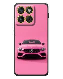 Чехол для Motorola Edge 70 с картинкой «Розовый Mercedes AMG»