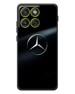 Чехол для Motorola Edge 70 с картинкой «Mercedes на металле»