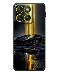 Чехол для Motorola Edge 70 с картинкой «Ночной Lamborghini драйв»