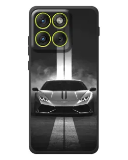 Чехол для Motorola Edge 70 с картинкой «Lamborghini симметрия дорог»