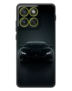 Чехол для Motorola Edge 70 с картинкой «Черный Lamborghini Aventador»