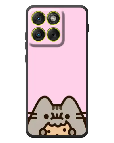 Чехол для Motorola Edge 70 с картинкой «Pusheen и печенье»