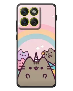 Чехол для Motorola Edge 70 с картинкой «Единорог Pusheen»
