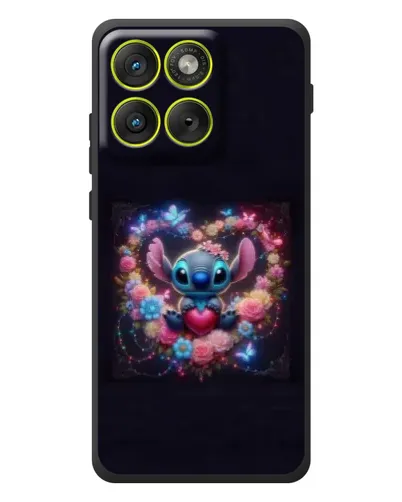Чохол для Motorola Edge 70 з картинкою «Stitch у квітах»