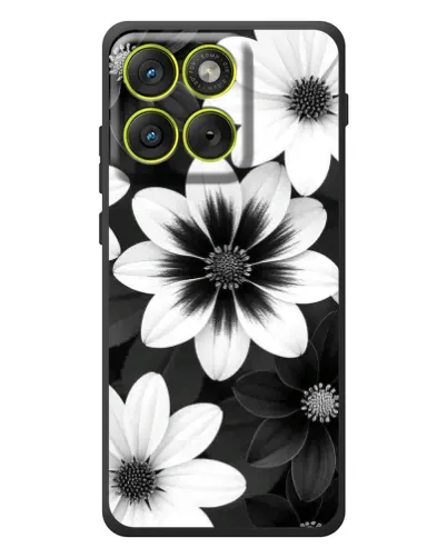 Чохол для Motorola Edge 70 з картинкою «Монохромні айстри»