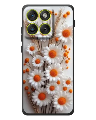 Чохол для Motorola Edge 70 з картинкою «Білі сухоцвіти»