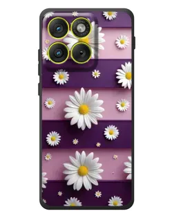 Чохол для Motorola Edge 70 з картинкою «Ромашки на фіолетовому»