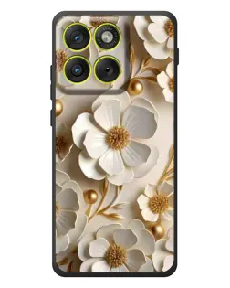 Чохол для Motorola Edge 70 з картинкою «Білі паперові квіти»