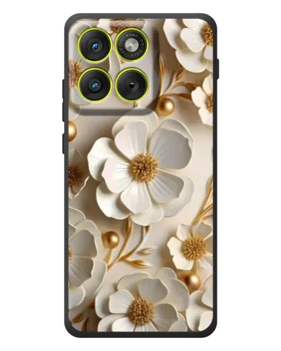 Чохол для Motorola Edge 70 з картинкою «Білі паперові квіти»
