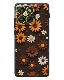 Чохол для Motorola Edge 70 з картинкою «Візерунок з маленьких соняшників»