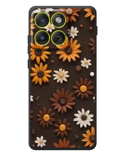 Чохол для Motorola Edge 70 з картинкою «Візерунок з маленьких соняшників»