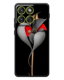 Чохол для Motorola Edge 70 з картинкою «Срібна фантазійна квітка»
