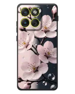 Чохол для Motorola Edge 70 з картинкою «Ніжня сакура та краплі»
