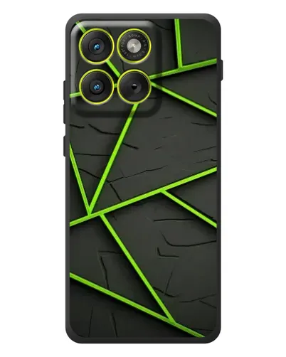 Чохол для Motorola Edge 70 з картинкою «Зелені геометричні лінії» Чохол для Motorola Edge 70 з картинкою «Зелені геометричні лінії»