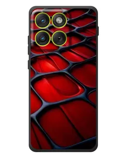 Чохол для Motorola Edge 70 з картинкою «Червона глянцева сітка»