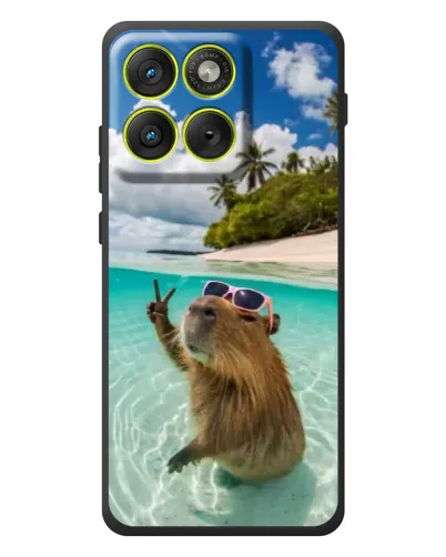 Чохол для Motorola Edge 70 з картинкою «Капібара на морі»