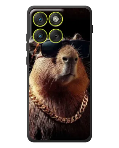 Чохол для Motorola Edge 70 з картинкою «Капібара золотий ланцюг»