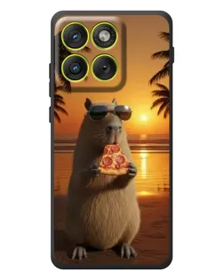 Чохол для Motorola Edge 70 з картинкою «Капібара з піцою» Чохол для Motorola Edge 70 з картинкою «Капібара з піцою»