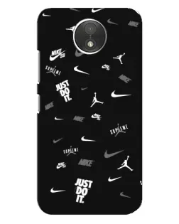 Чохол для Motorola Moto C (XT1750) з картинкою «Nike Black Pattern» Чохол для Motorola Moto C (XT1750) з картинкою «Nike Black Pattern»