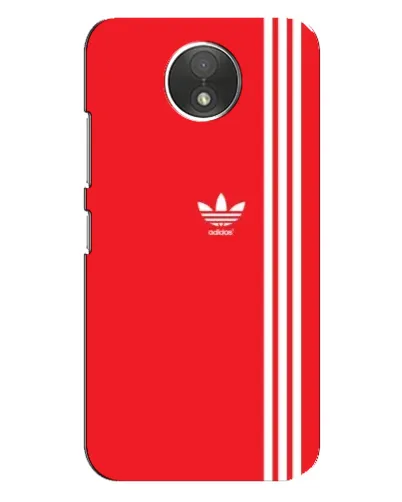 Чехол для Motorola Moto C (XT1750) с картинкой «Красный минимализм Adidas»