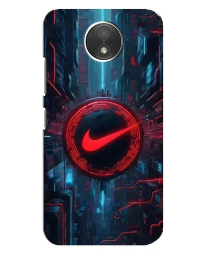 Чехол для Motorola Moto C (XT1750) с картинкой «Техногенный стиль Nike»