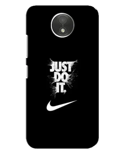 Чехол для Motorola Moto C (XT1750) с картинкой «Текстовый принт Nike»