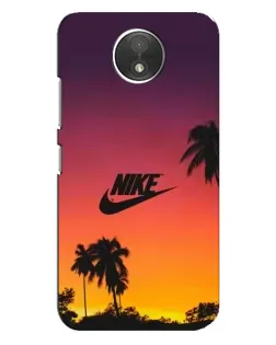 Чехол для Motorola Moto C (XT1750) с картинкой «Nike на закате солнца»