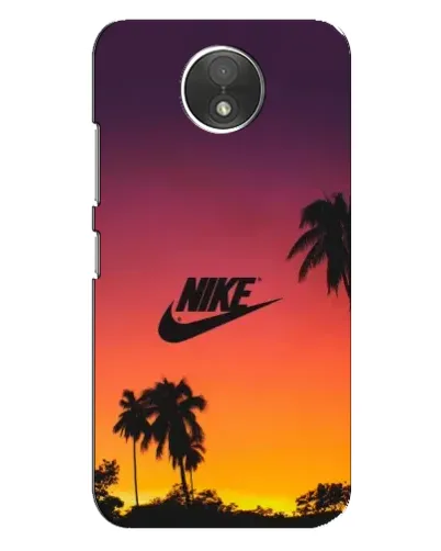 Чехол для Motorola Moto C (XT1750) с картинкой «Nike на закате солнца»