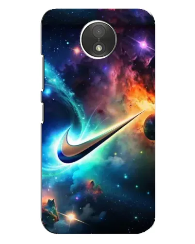 Чехол для Motorola Moto C (XT1750) с картинкой «Космический Nike Swoosh»