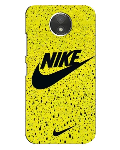 Чехол для Motorola Moto C (XT1750) с картинкой «Желтый текстурный Nike»