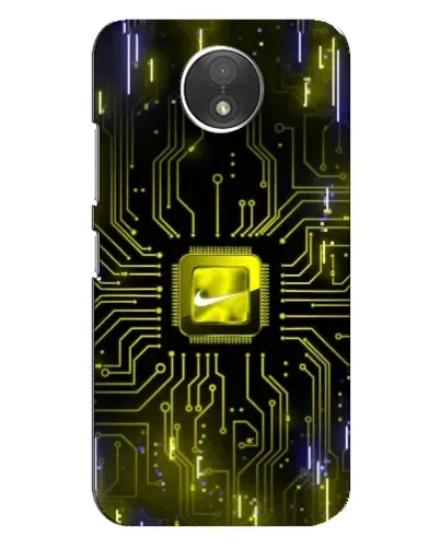 Чехол для Motorola Moto C (XT1750) с картинкой «Nike — золотая искра»