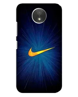 Чехол для Motorola Moto C (XT1750) с картинкой «Синий пульс Nike»