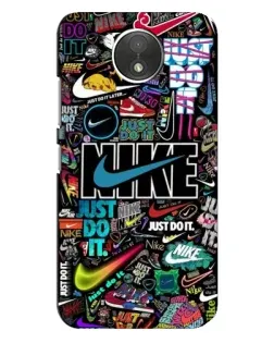 Чехол для Motorola Moto C (XT1750) с картинкой «Яркий коллаж Nike»
