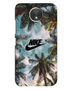 Чехол для Motorola Moto C (XT1750) с картинкой «Тропический принт Nike»
