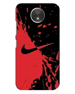 Чехол для Motorola Moto C (XT1750) с картинкой «Красные брызги Nike»
