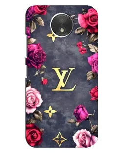 Чехол для Motorola Moto C (XT1750) с картинкой «Цветочный Louis Vuitton»