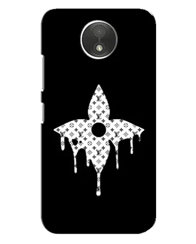 Чехол для Motorola Moto C (XT1750) с картинкой «Цветочная монограмма»